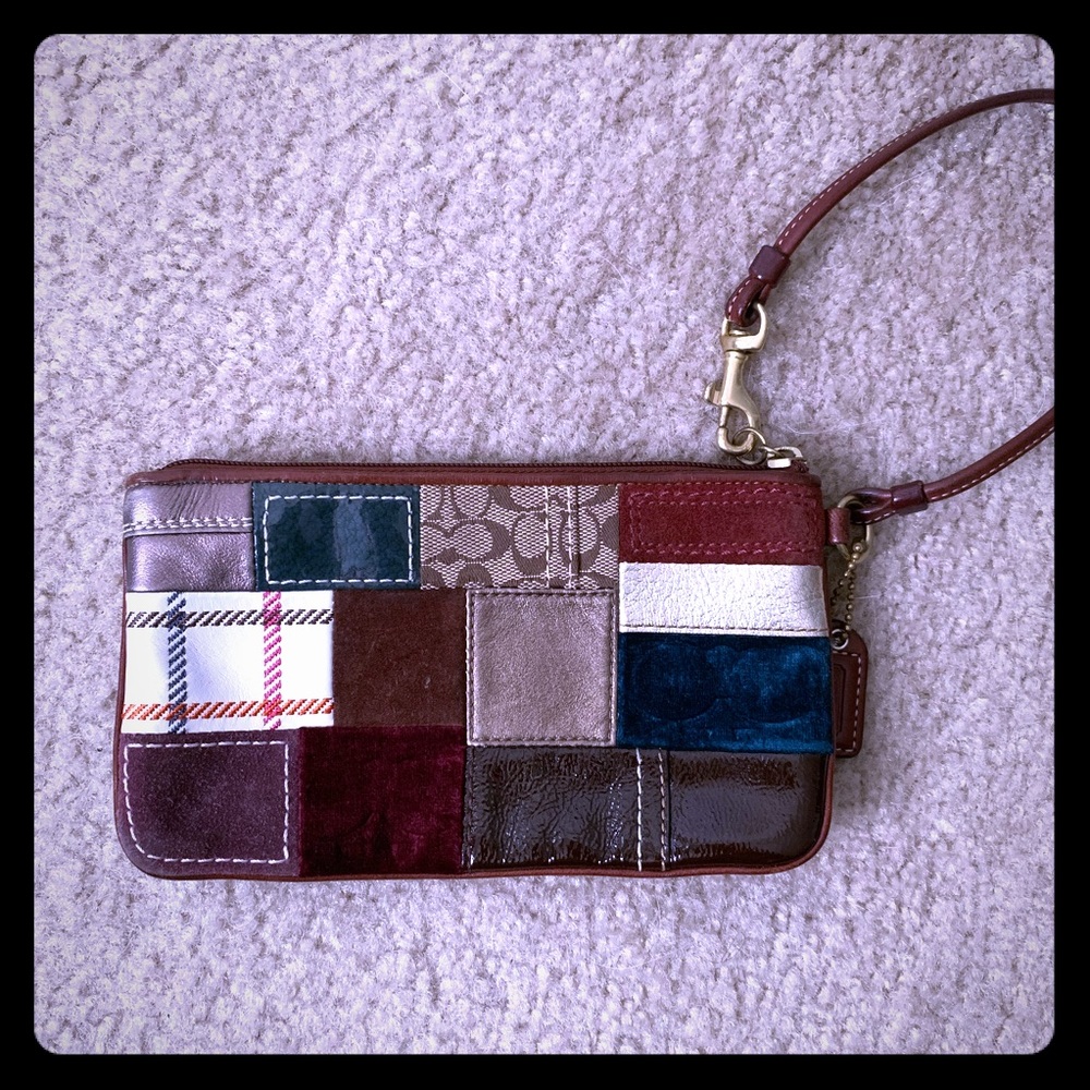 Coach Multicolor Patchwork Wristlet